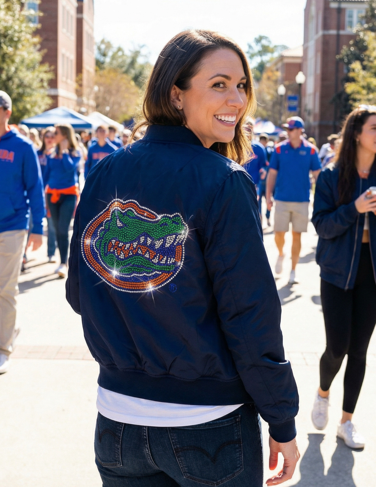 University of Florida Gator Head Navy Bomber