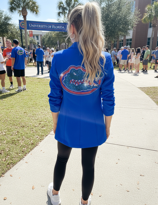Licensed Game Day Blazer, Royal Blue Ruched, University of Florida Gators