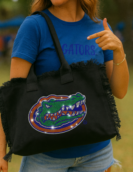 Black Canvas Tote Bag, Univ of Florida Gator