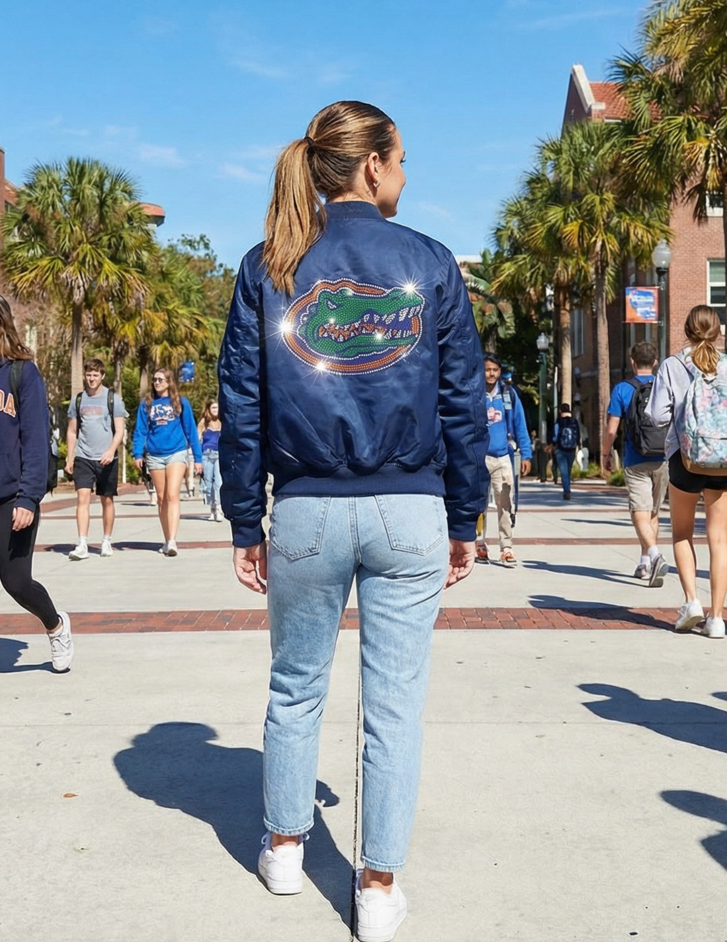 University of Florida Gator Head Navy Bomber