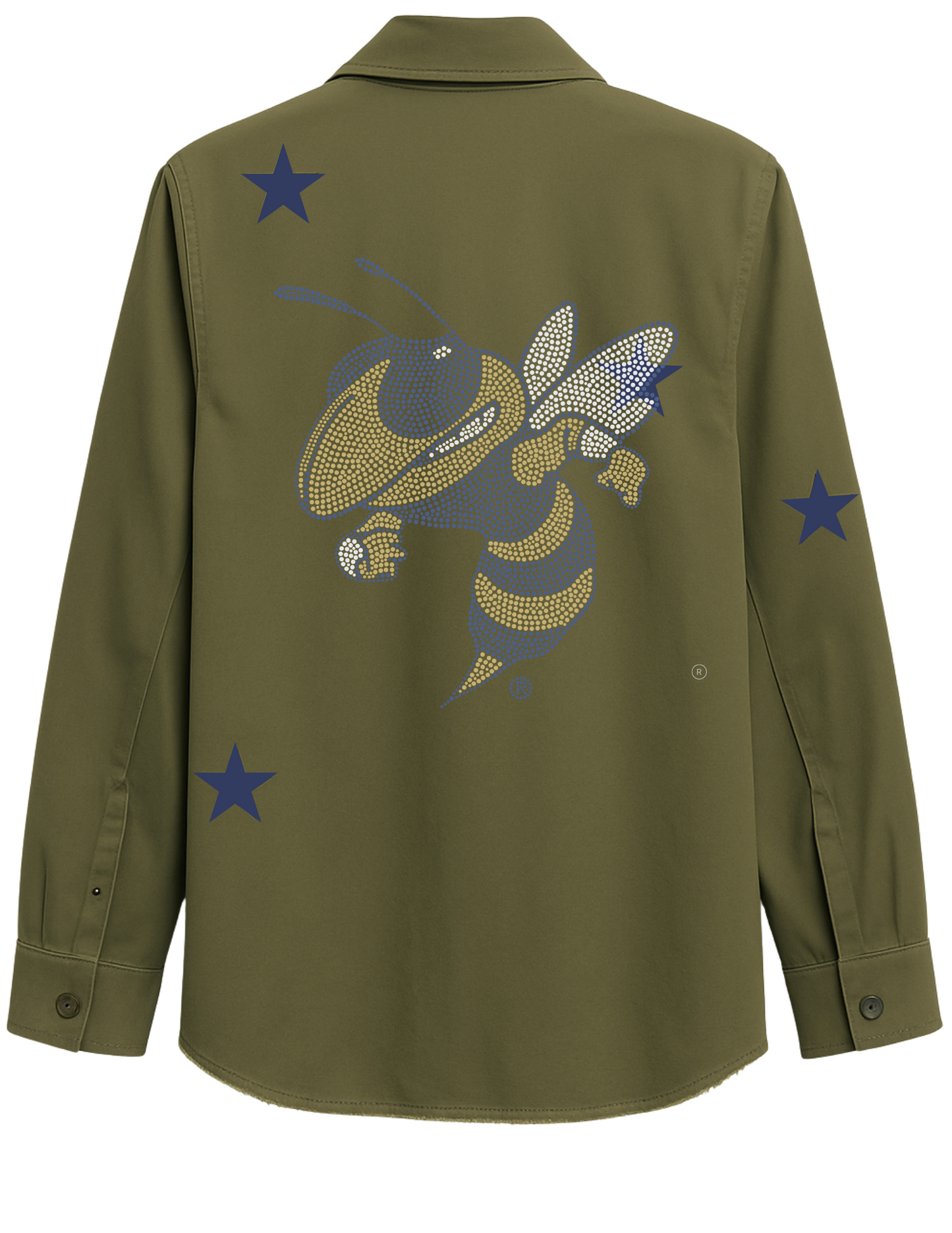 Licensed Game Day Shacket, Georgia Tech Buzz