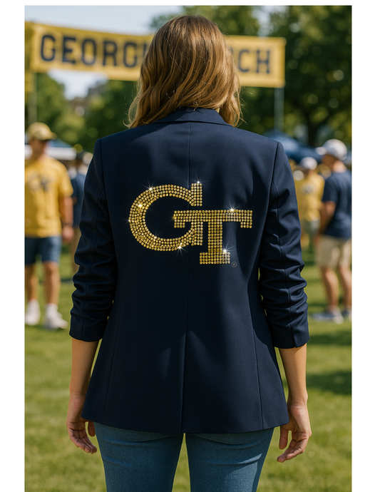 Licensed Game Day, Navy Blazer, Georgia Tech GT
