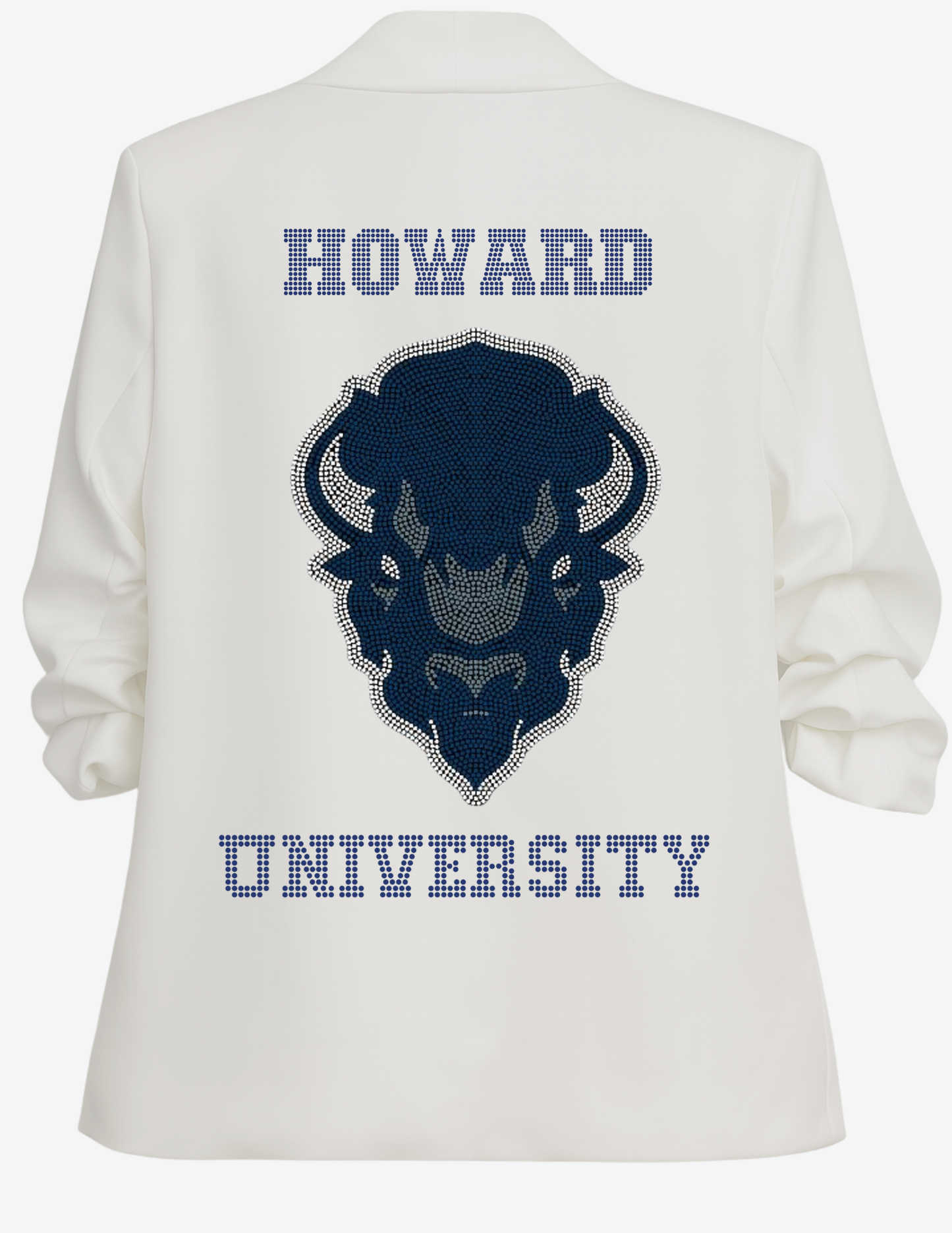Licensed Game Day Blazer, Ruched Black, Howard University Bison & Script