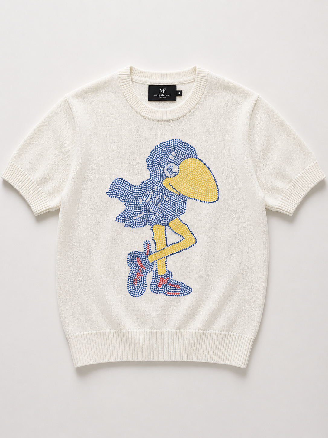 University of Kansas Vintage Jayhawk Ivory Crewneck Sweater
