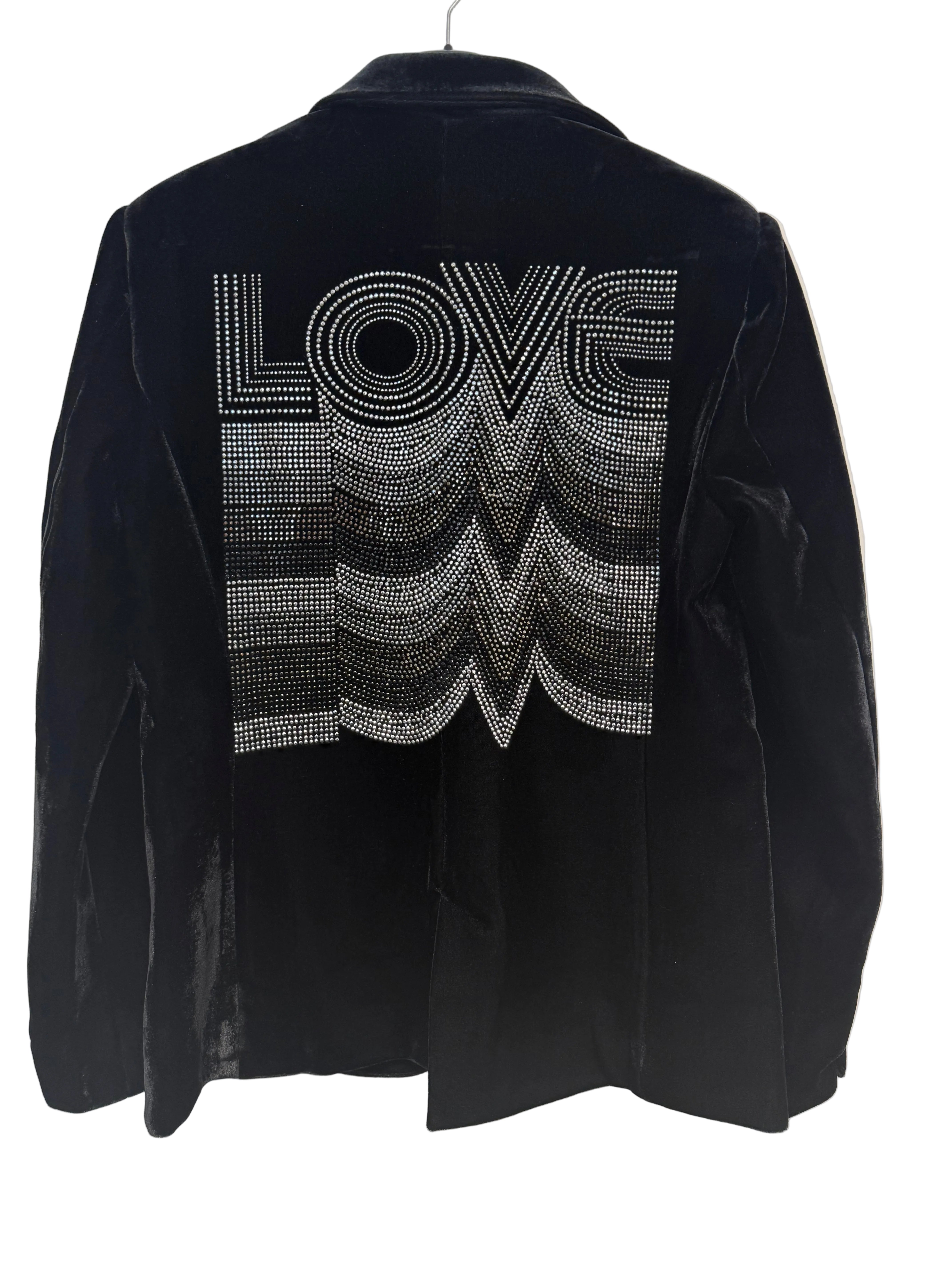 Gunmetal Love Repeater Black Velvet Blazer