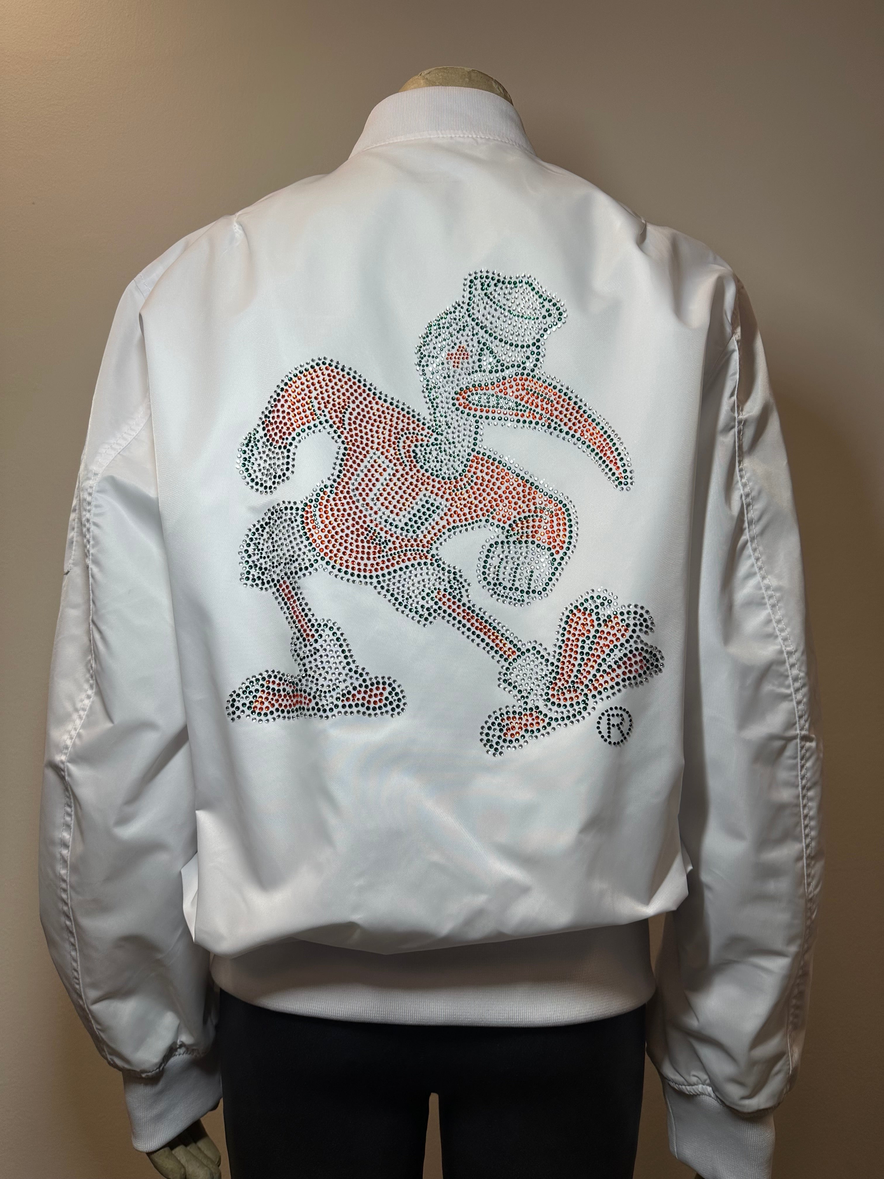 University of Miami Sebastian White Bomber