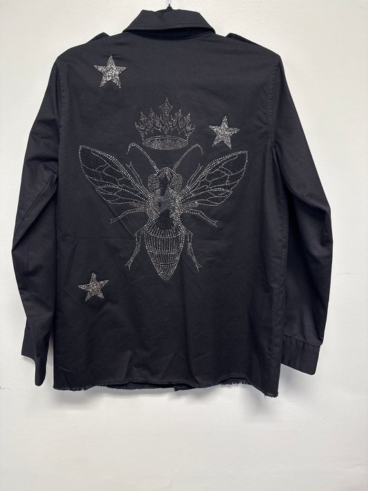 Shacket, Army Black, Gunmetal Queen Bee & Stars