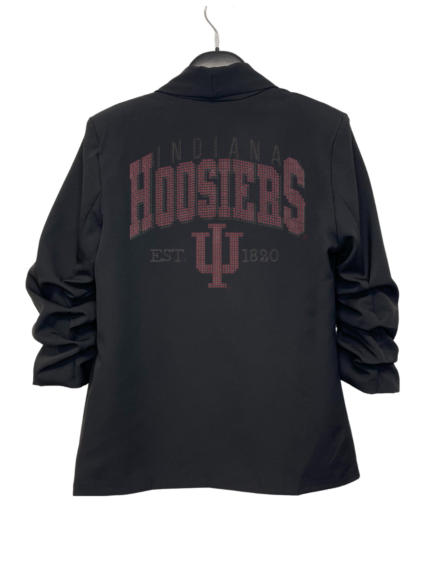 Licensed Game Day Blazer, Ruched Black, Indiana University Est 1820