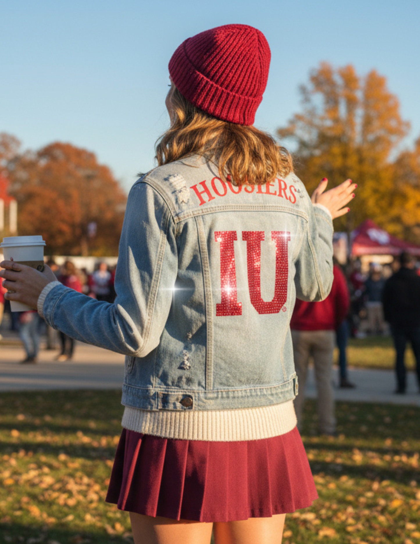 Licensed Game Day Denim, Blue, Indiana Univ IU Hoosiers