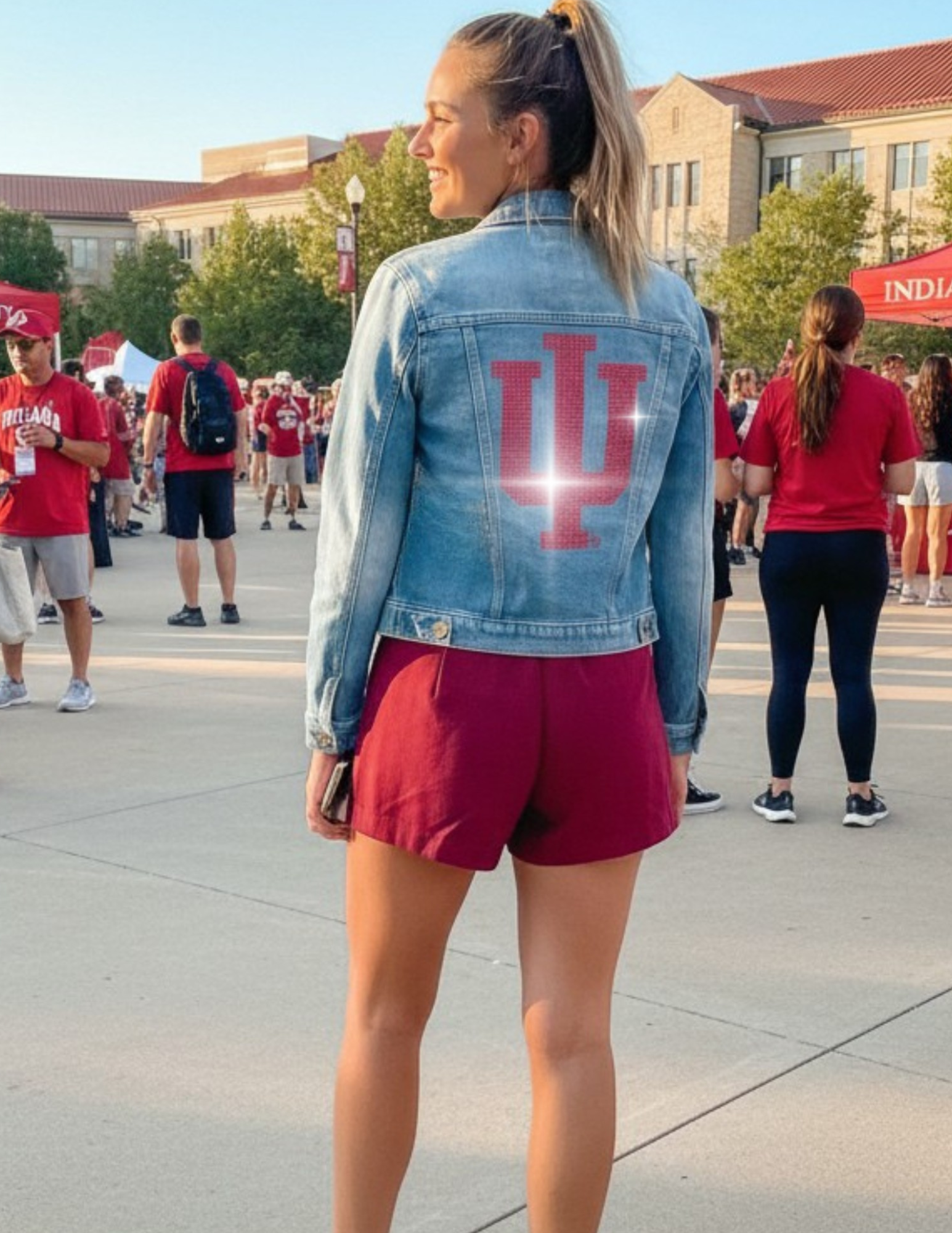 Indiana University Trident IU Blue Denim Jacket