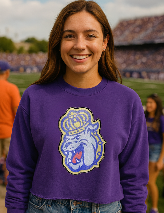 Licensed Game Day Sweatshirt, Crewneck Purple, Multi JMU Duke