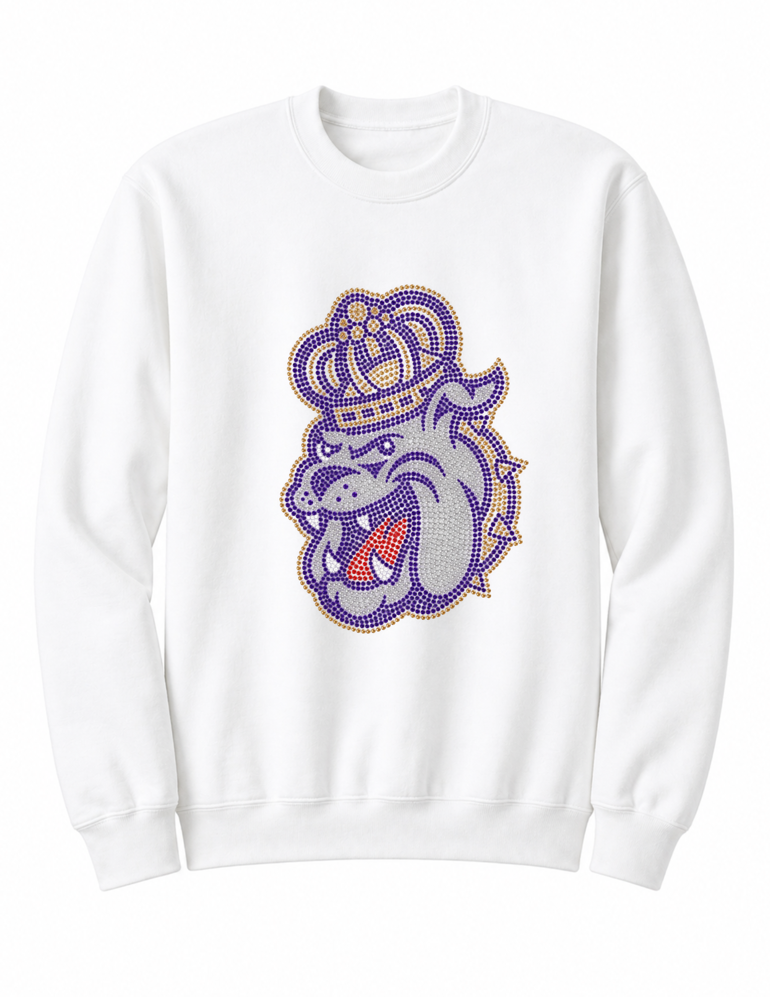 James Madison Duke White Crewneck Sweatshirt