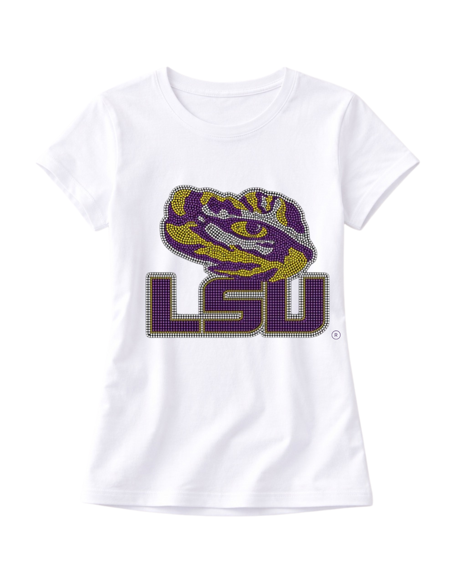 LSU Tiger Eye White Crewneck Short Sleeve T-Shirt