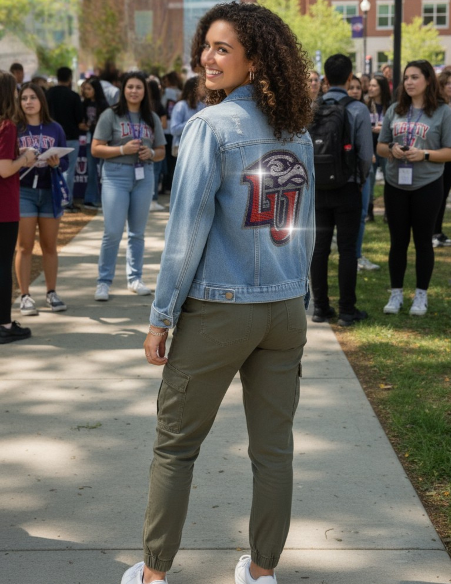 Licensed Game Day Jacket, Blue Denim, Liberty University LU