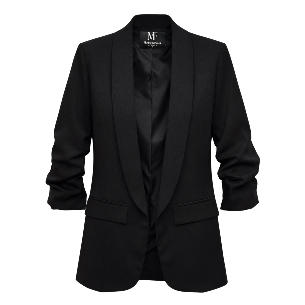 Texas A&M Gig Em Star Black Ruched Sleeve Blazer