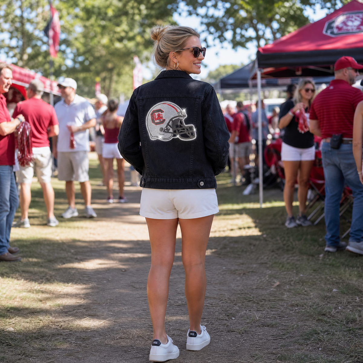 University of South Carolina Helmet Black Denim Jacket