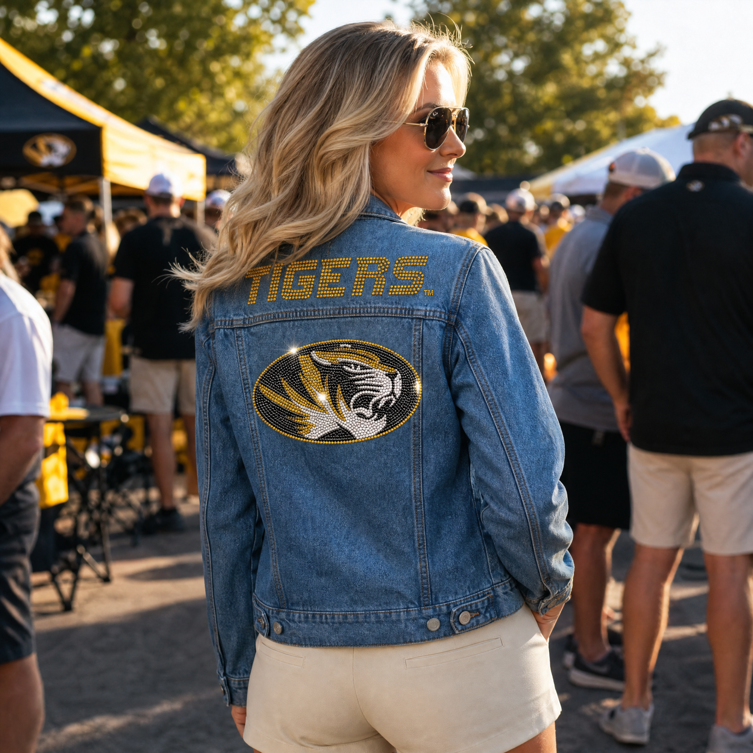University of Missouri Tigers Logo Blue Denim Jacket