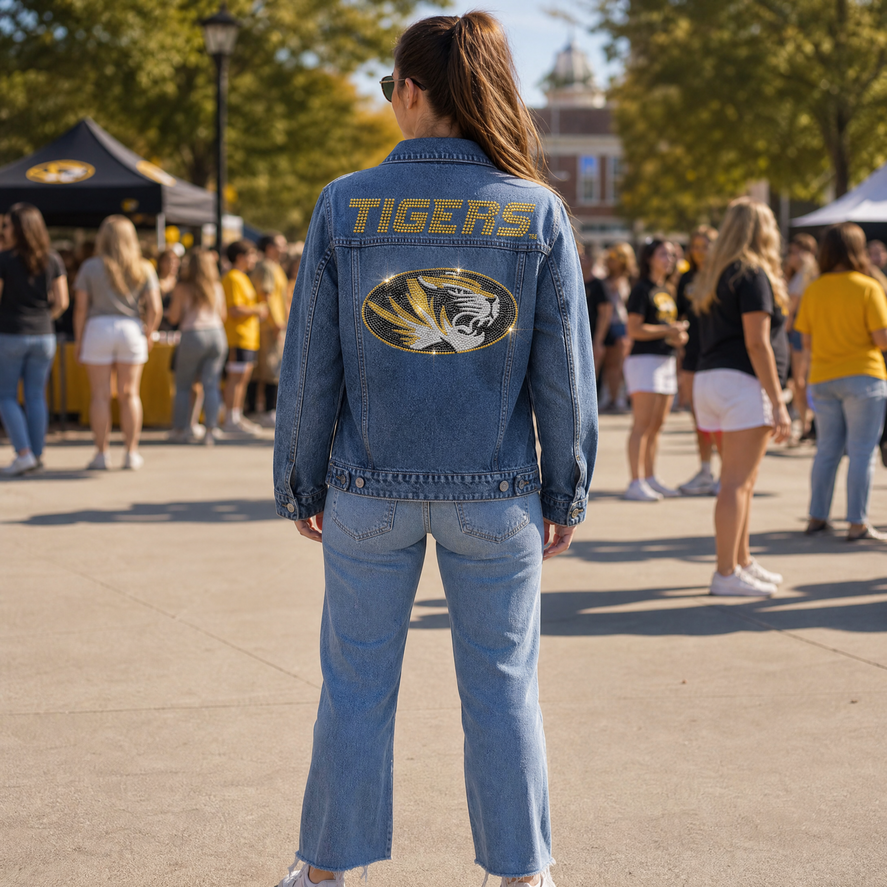University of Missouri Tigers Logo Blue Denim Jacket