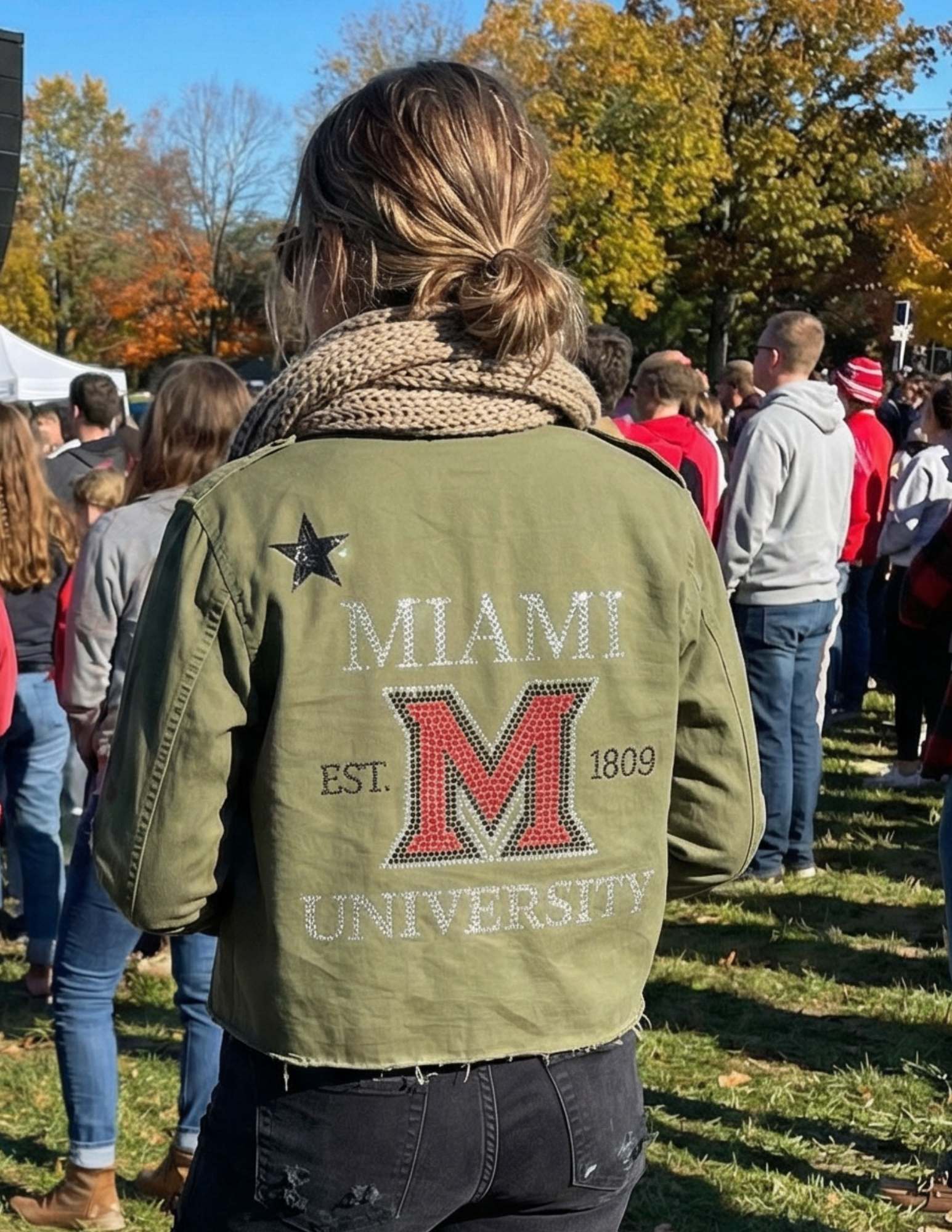 Miami of Ohio Est. 1809 Army Green Shacket