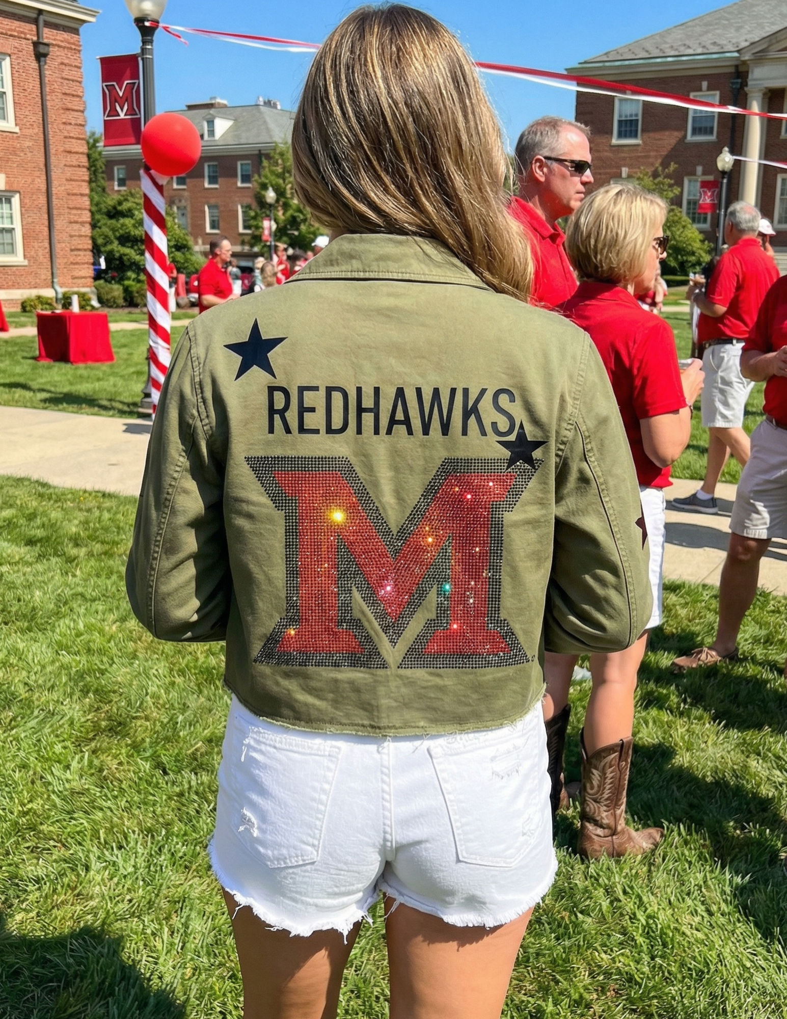 Miami of Ohio Redhawks M Army Green Shacket