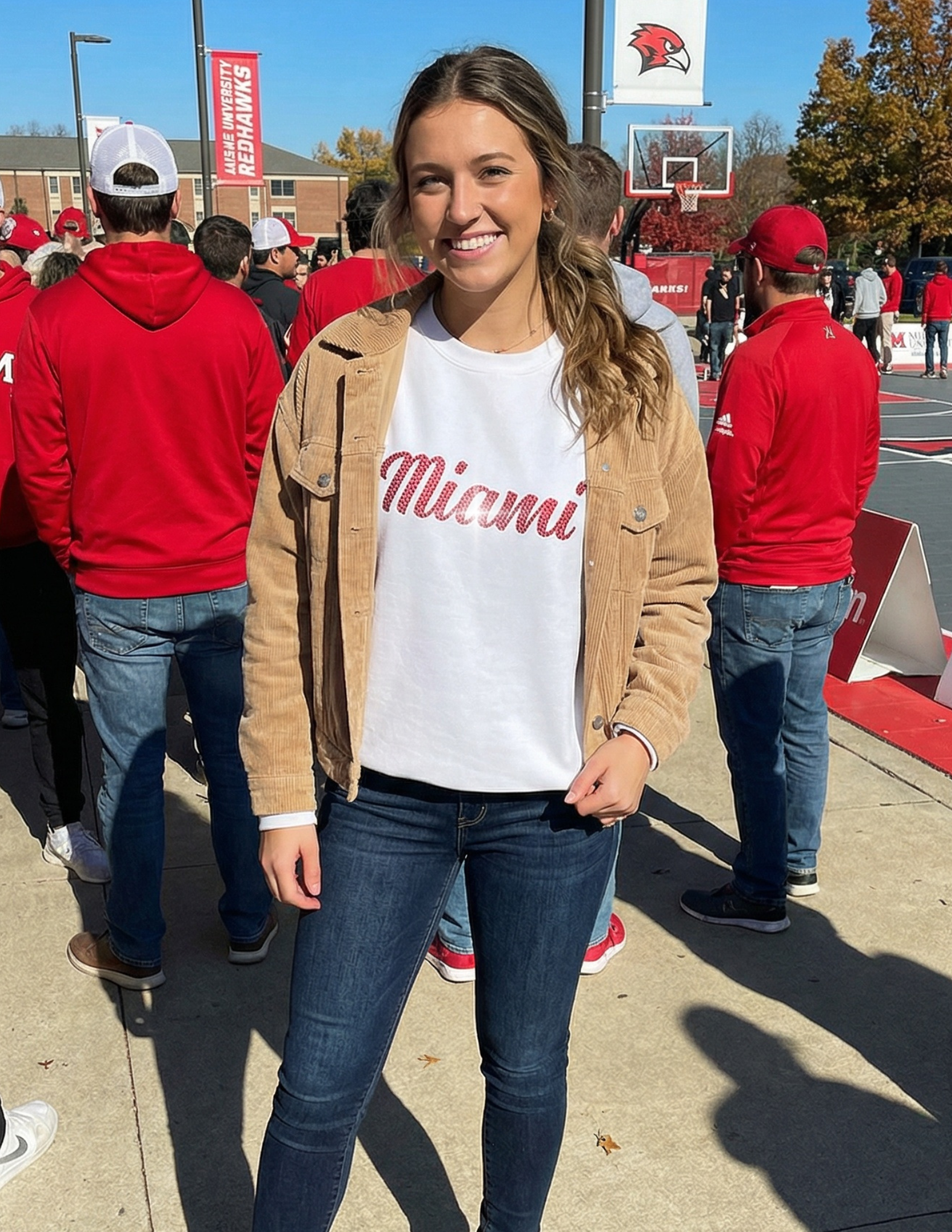 Miami University Ohio White Sweatshirt Script