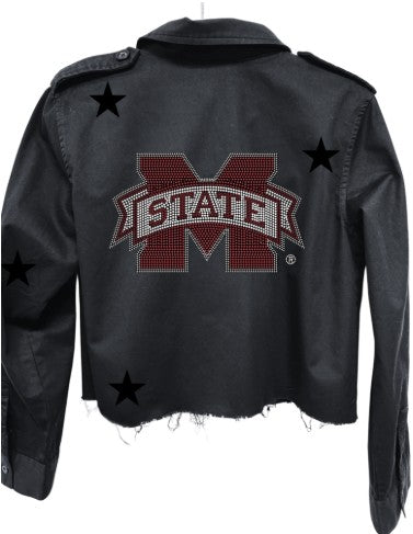 Mississippi State M State Black Shacket
