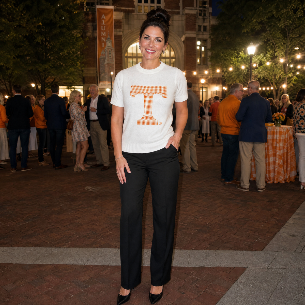 Tennessee Vols Big T Ivory Short Sleeve Sweater
