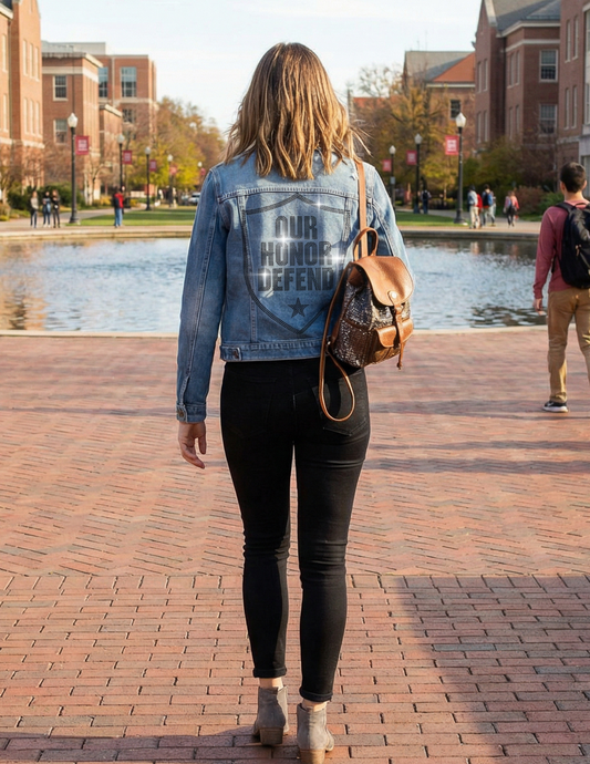 Ohio State Our Honor Defend Shield Blue Denim Jacket