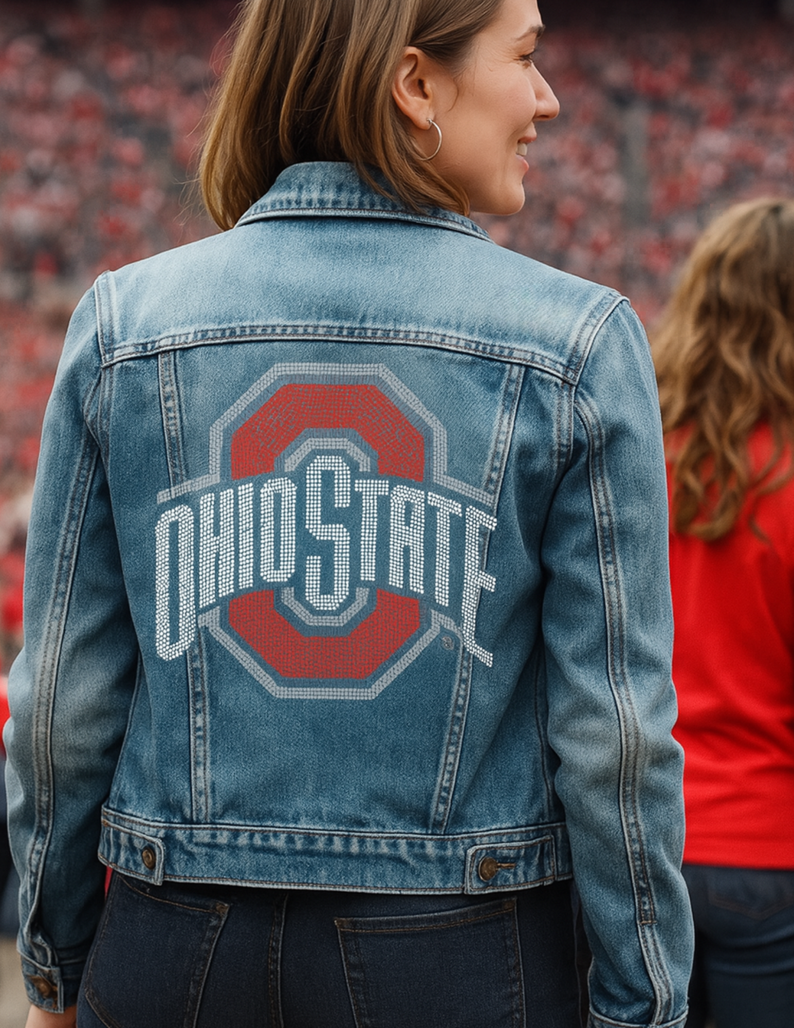 Ohio State Red O Blue Denim Jacket