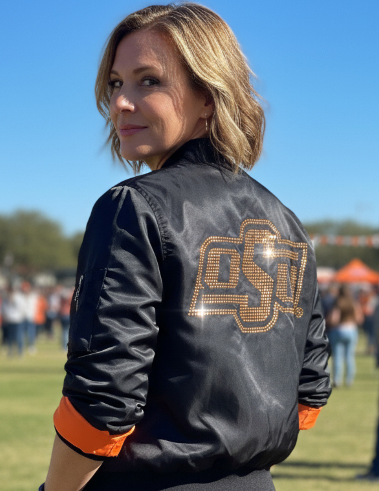 Licensed Game Day Jacket, Black Bomber, Oklahoma State OSU