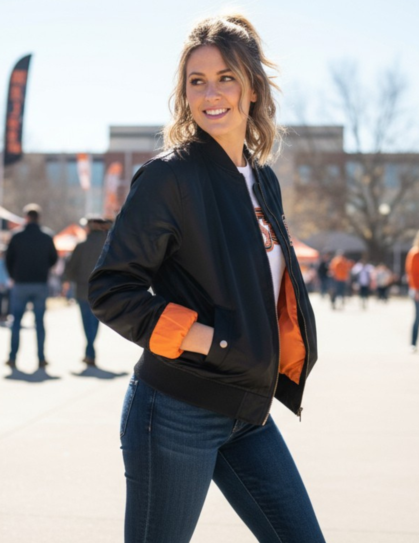 Licensed Game Day Jacket, Black Bomber, Oklahoma State OSU