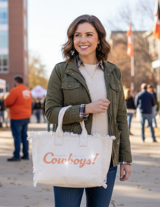 Licensed Game Day Tote, White, Oklahoma State Cowboys