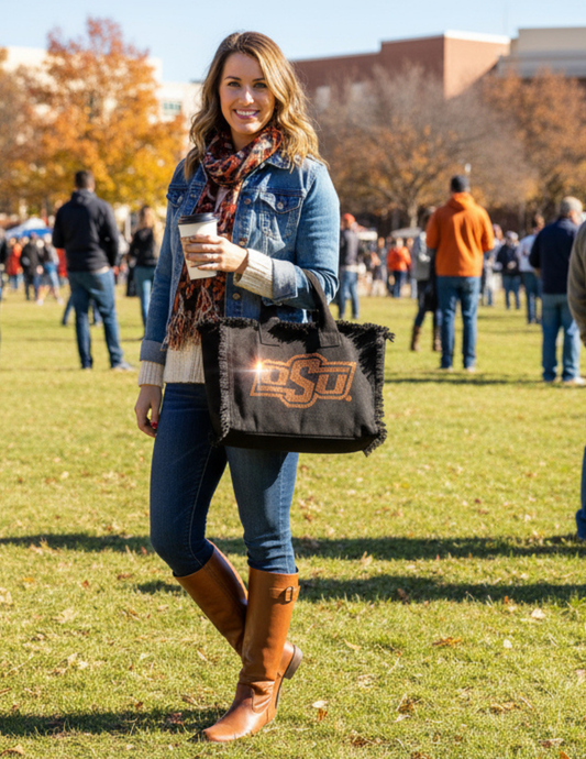 Licensed Game Day Tote, Black, Oklahoma State OSU