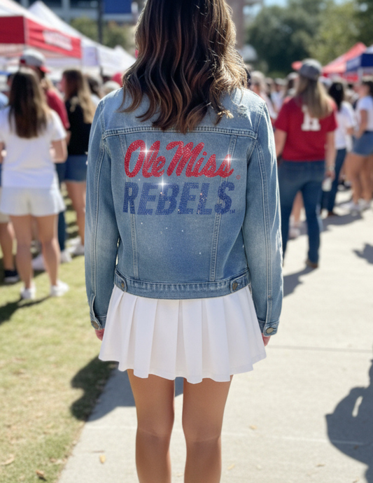Licensed Game Day Jacket, Blue Denim, Ole Miss Rebels