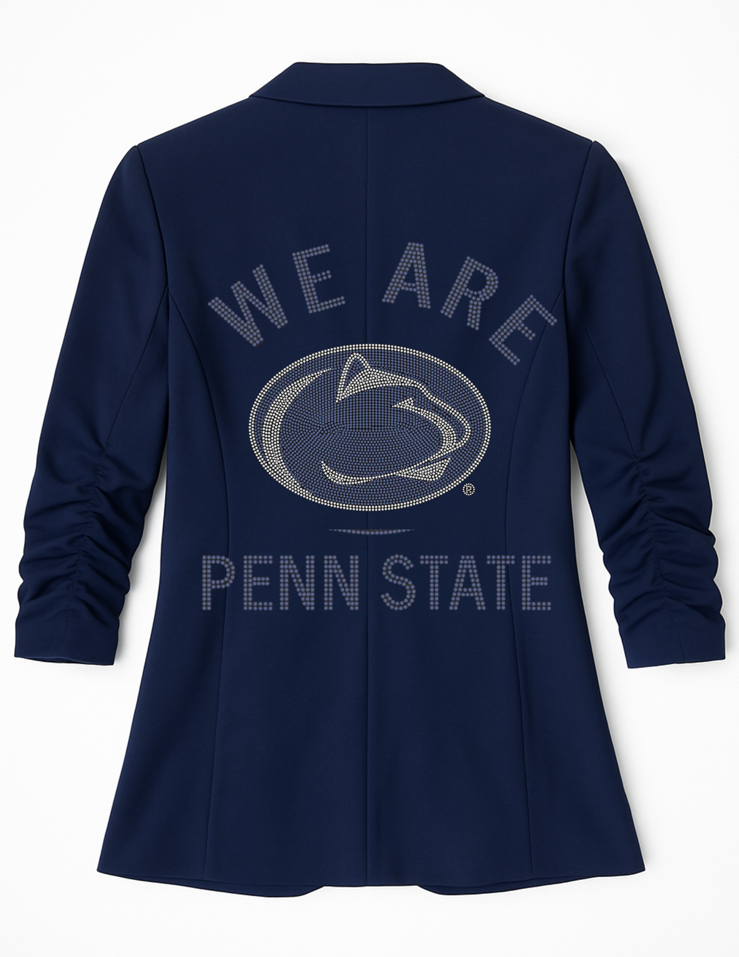 Licensed Game Day Blazer, Navy Ruched, We Are Penn State Nittany Lion