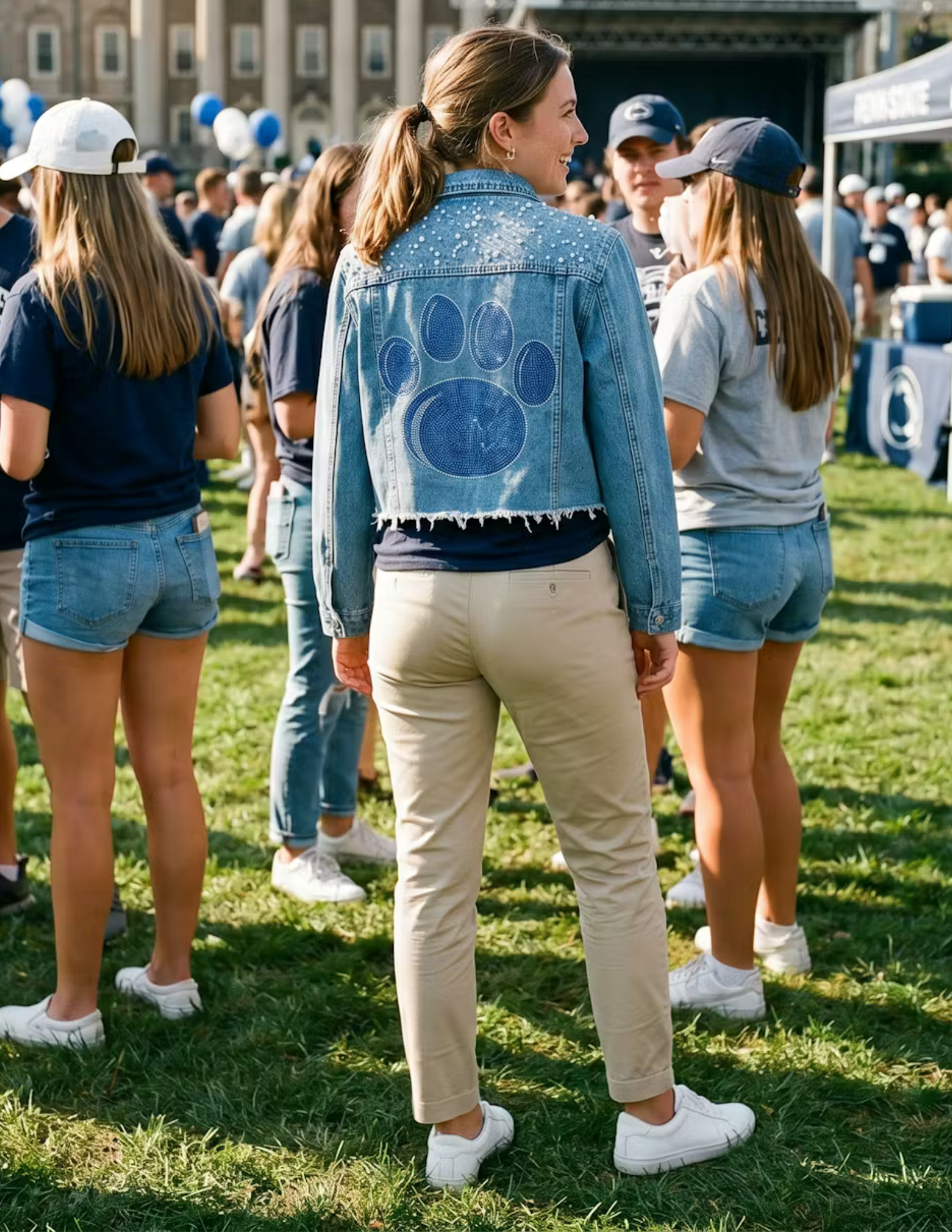 Penn State Paw Blue Pearl Denim Jacket