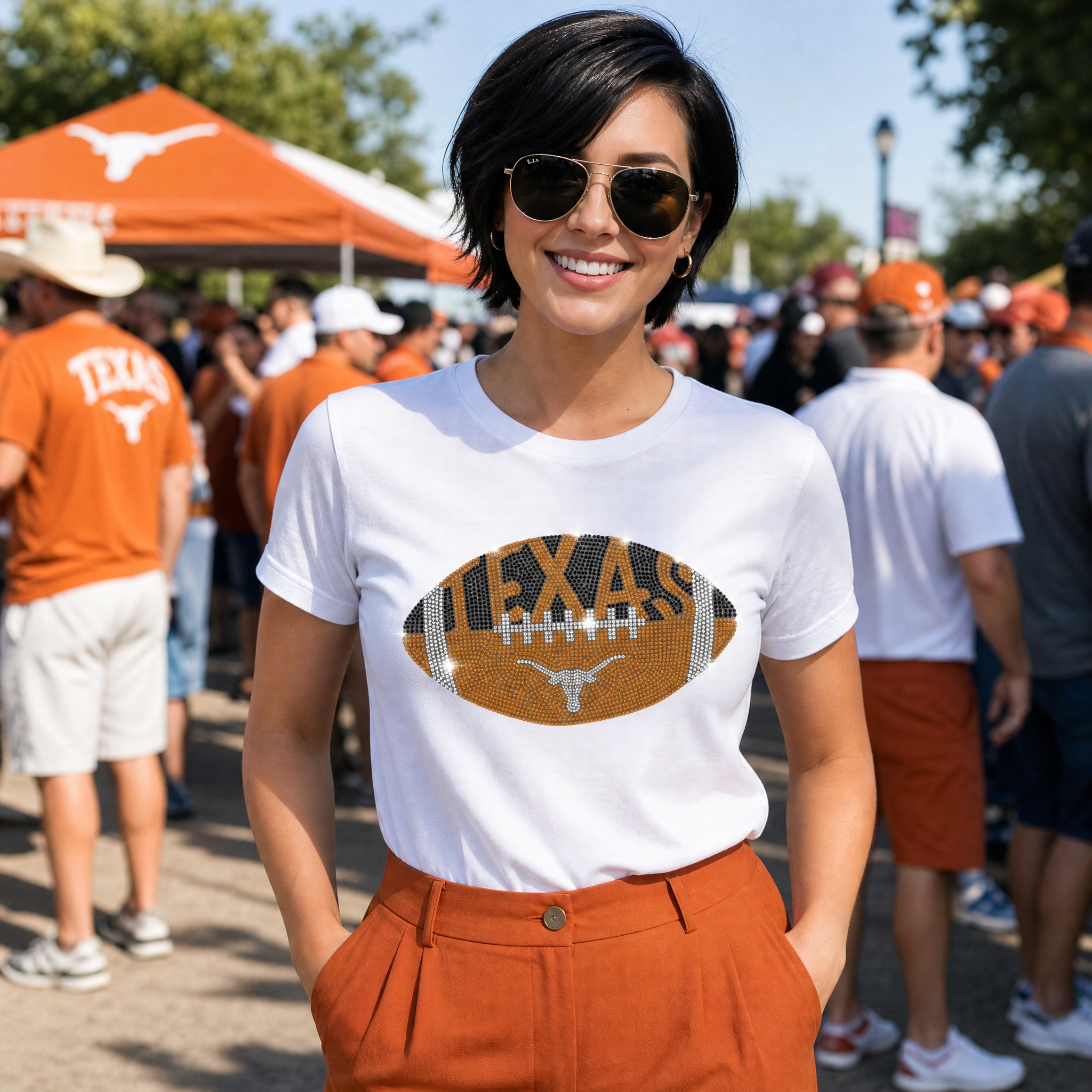 University of Texas-Austin Football White Short Sleeve T-Shirt