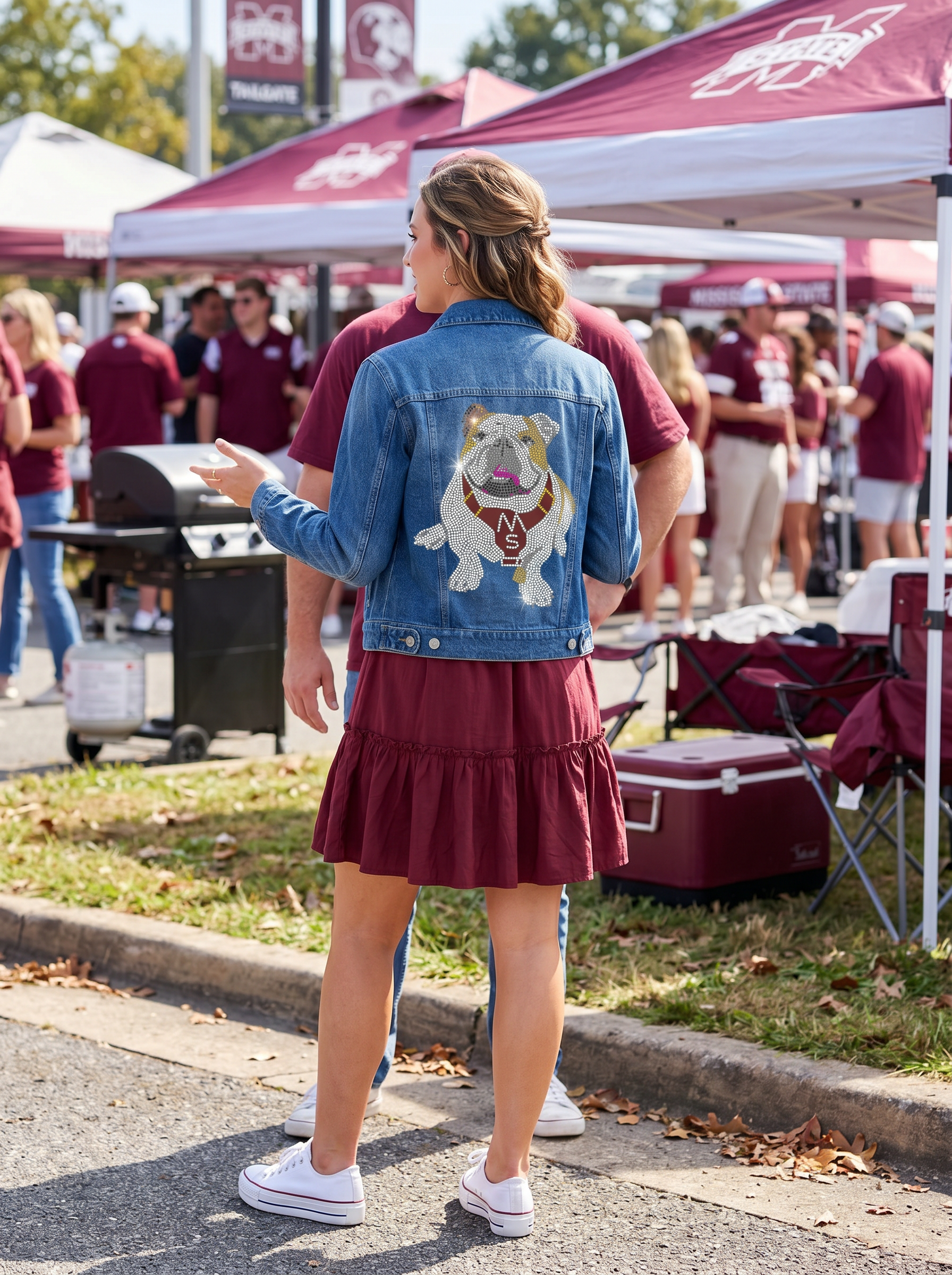 Mississippi State Bulldog Denim Jacket