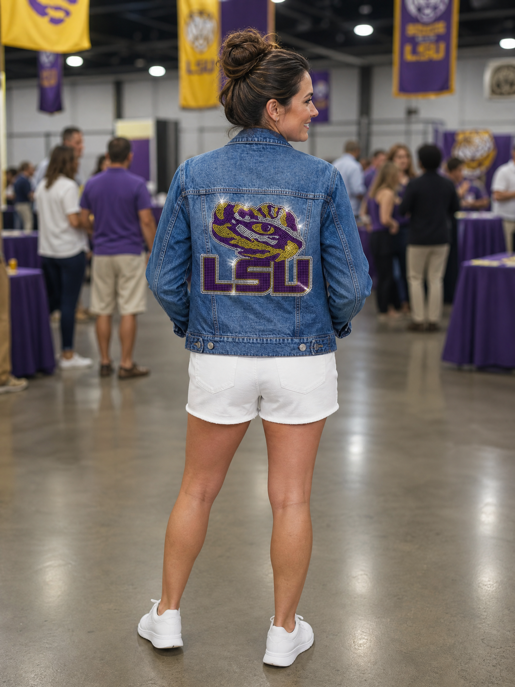LSU Tiger Eye Blue Denim Jacket