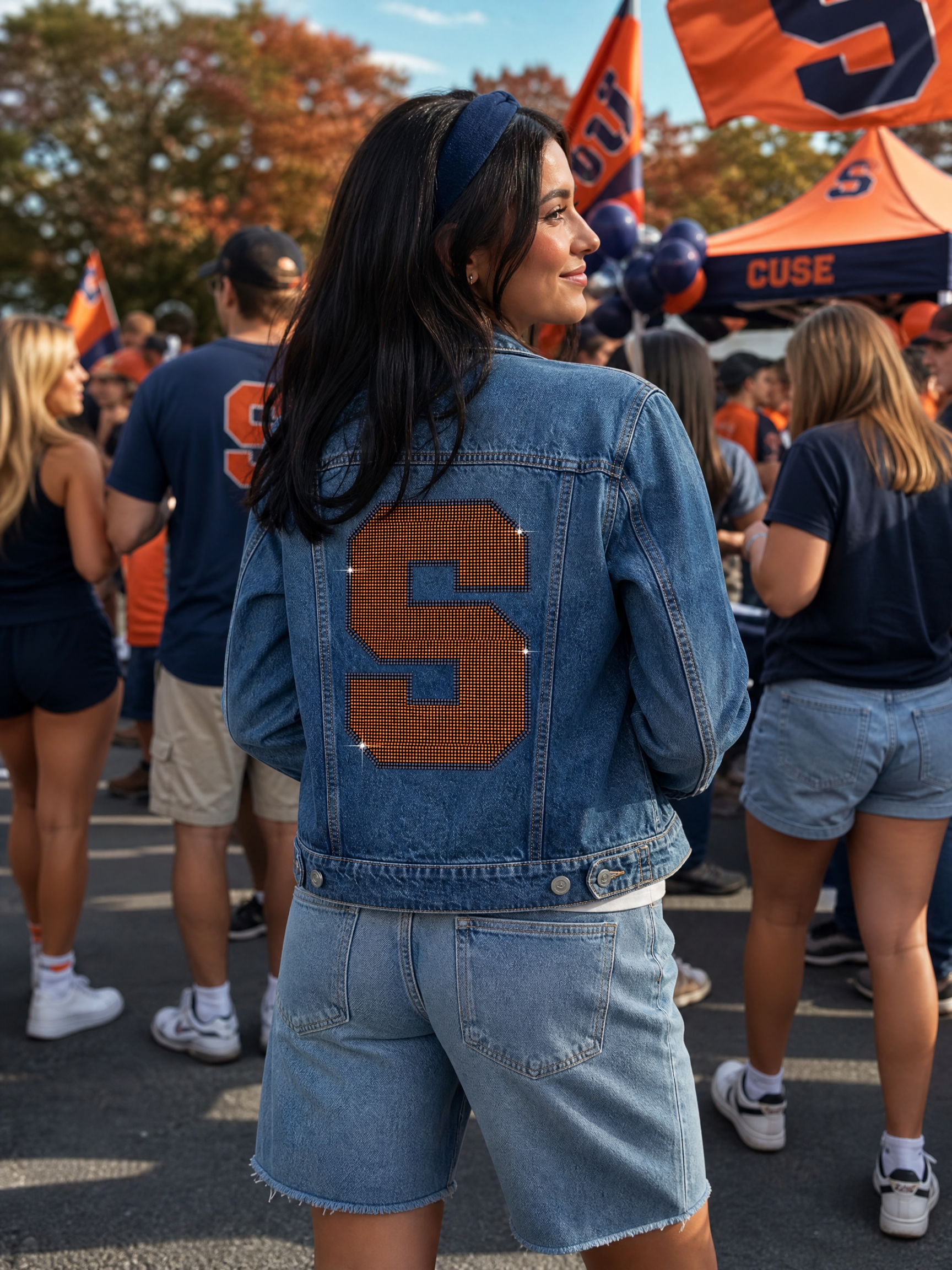 Syracuse University Block S Blue Denim Jacket