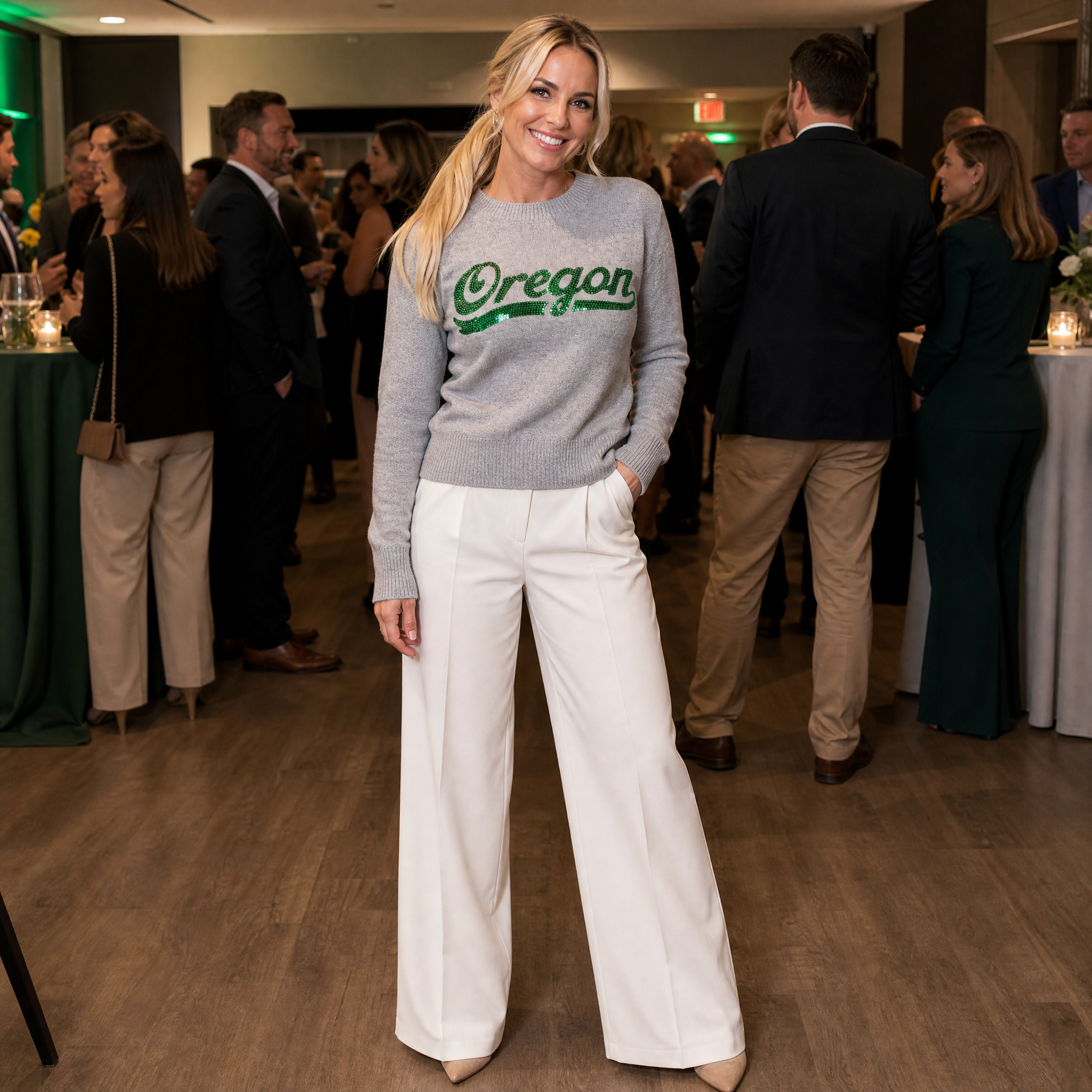 University Of Oregon Oregon Sweater Gray Crewneck Sweater