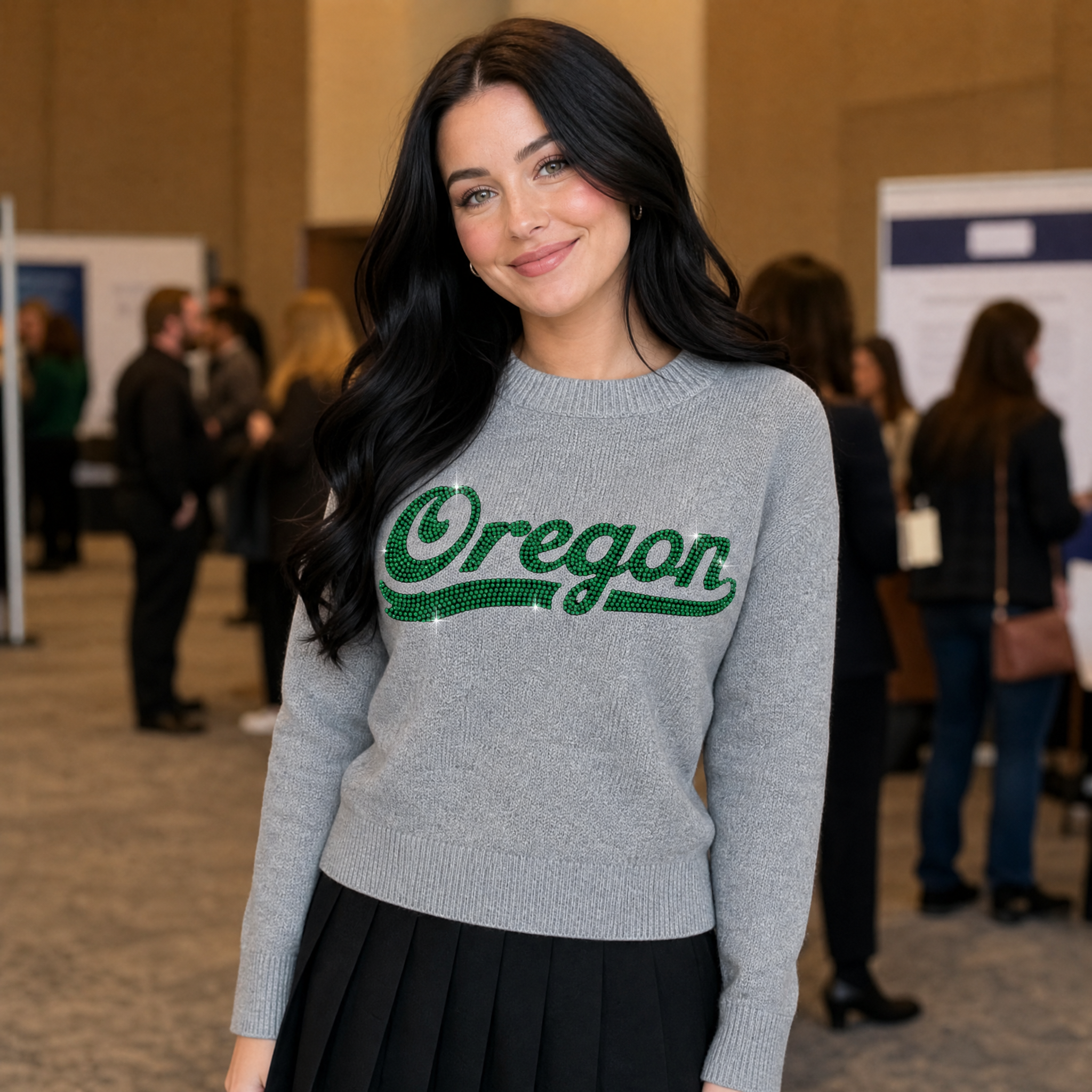 University Of Oregon Oregon Sweater Gray Crewneck Sweater
