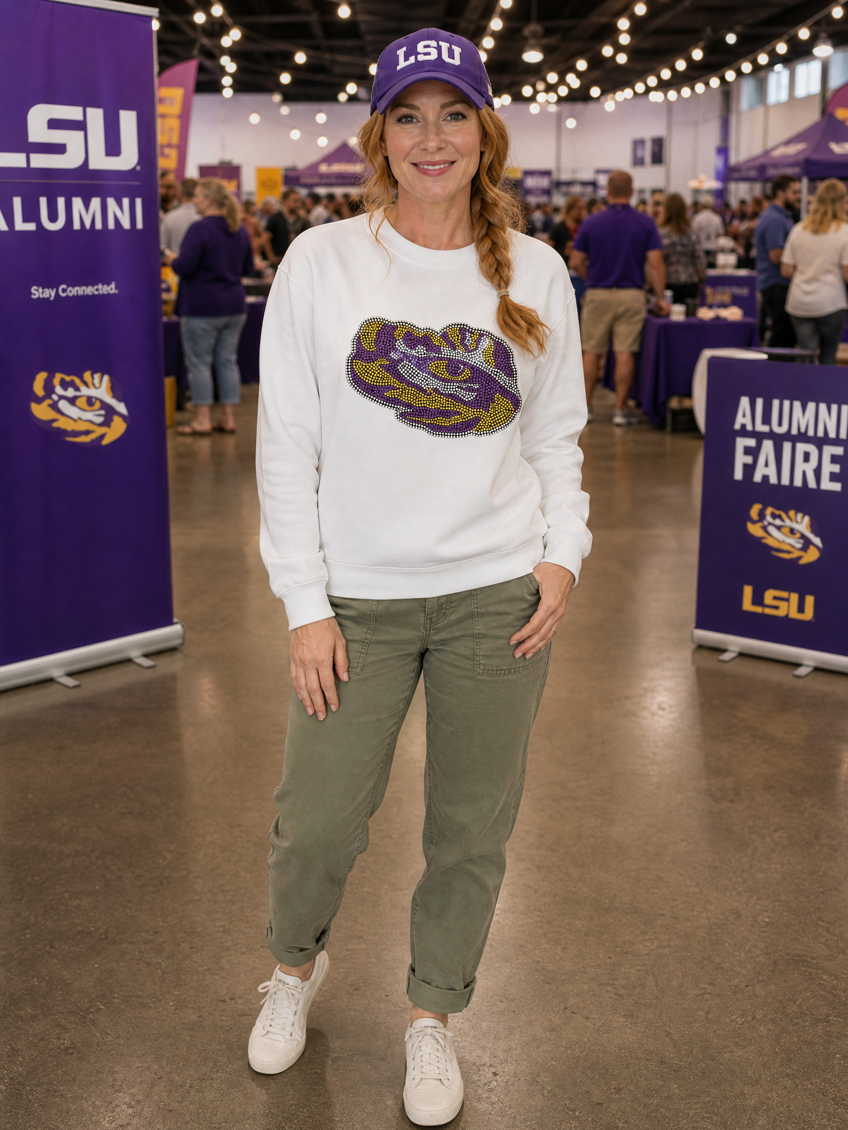 LSU Tiger Eye White Crewneck Sweatshirt