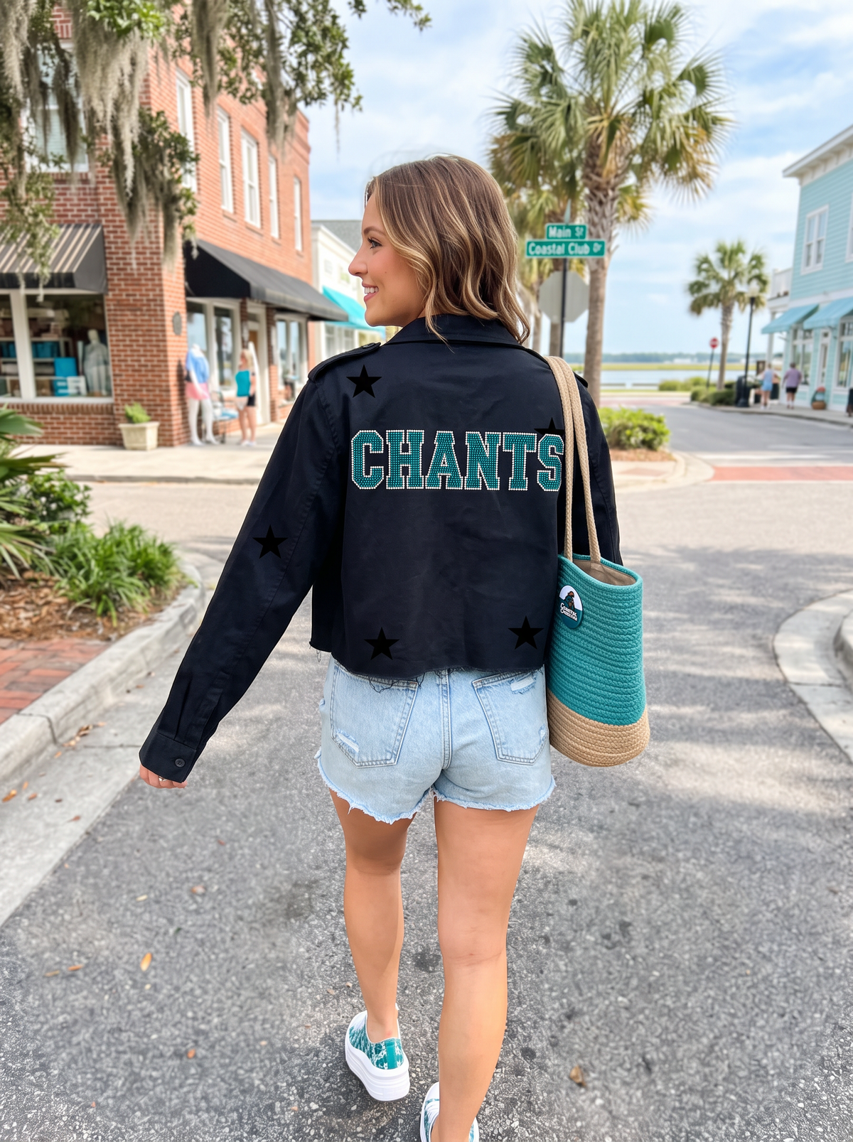Coastal Carolina Chants Block Black Shacket