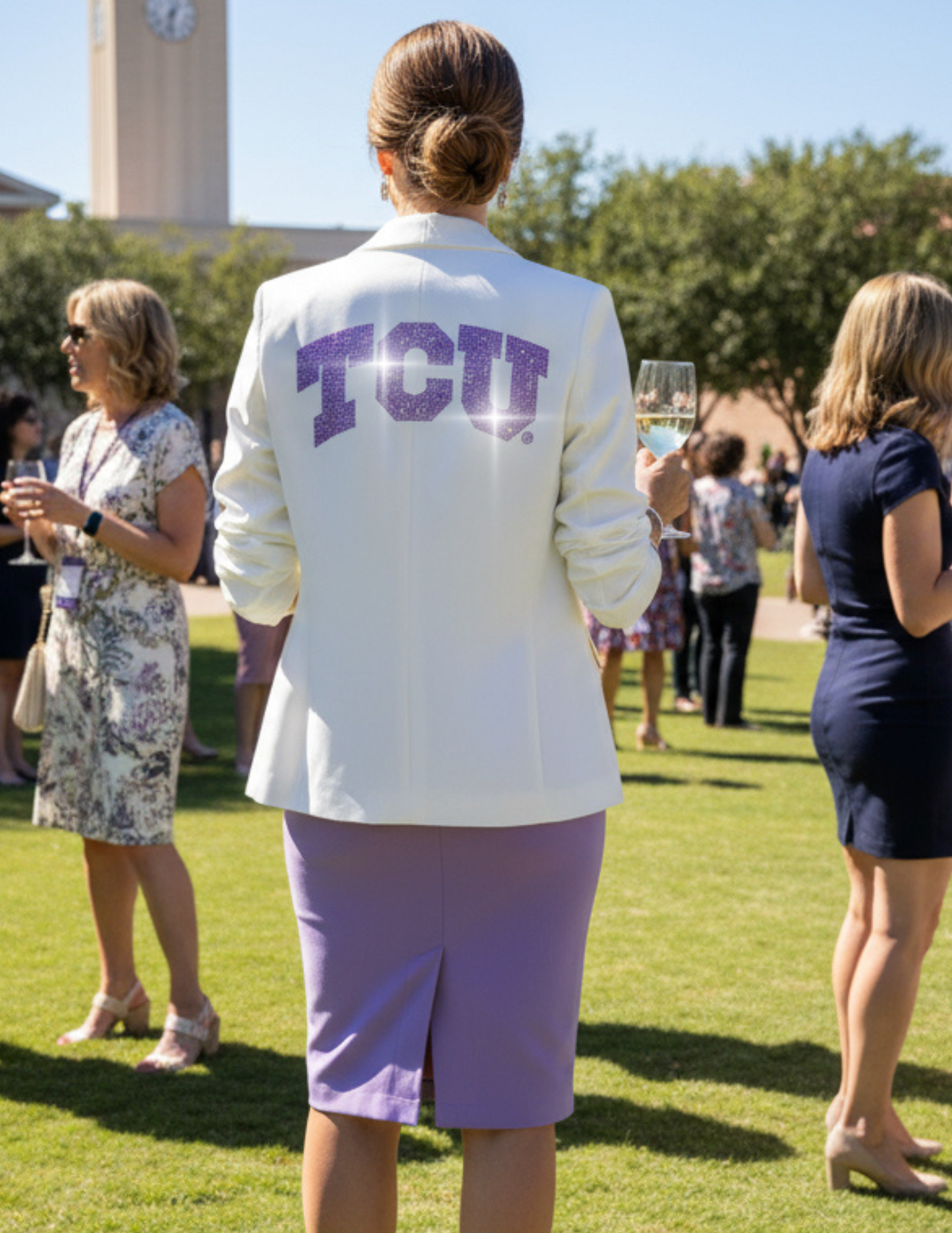Licensed Game Day Blazer, White, TCU Crystal TCU