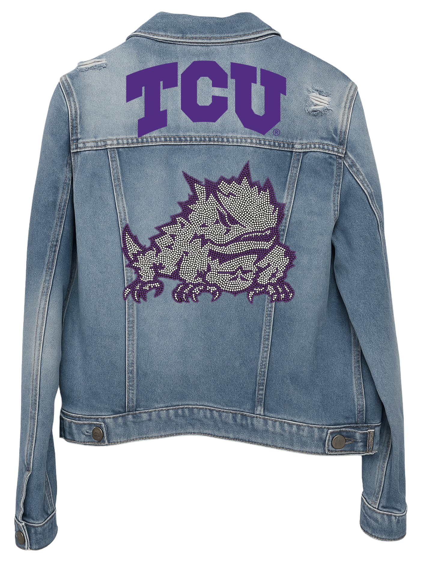 Licensed Game Day Jacket, Denim, TCU Horned Frog