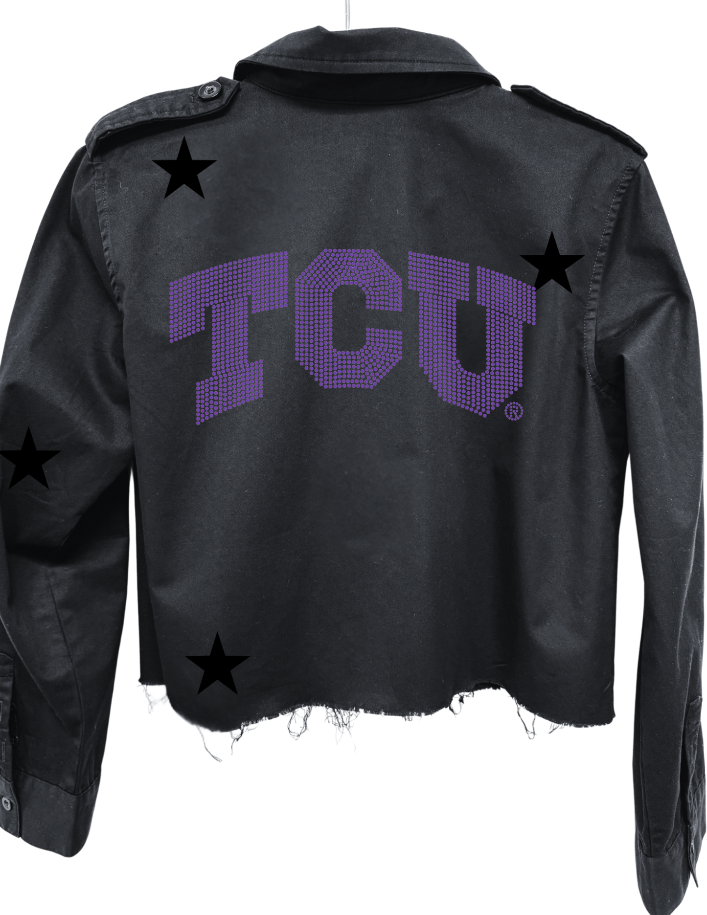 Licensed Game Day Shacket, Black, TCU Crystal TCU