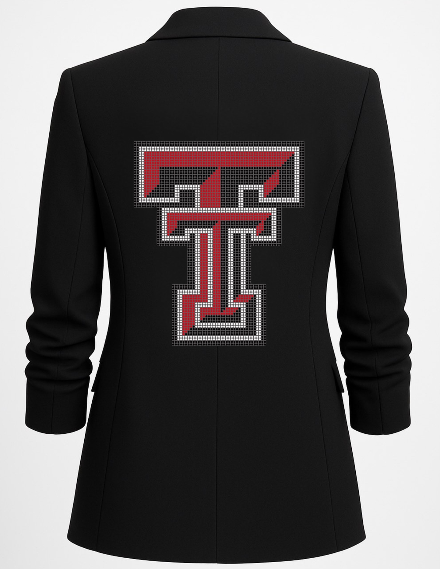 Licensed Game Day Blazer, Ruched Black, Texas Tech TT