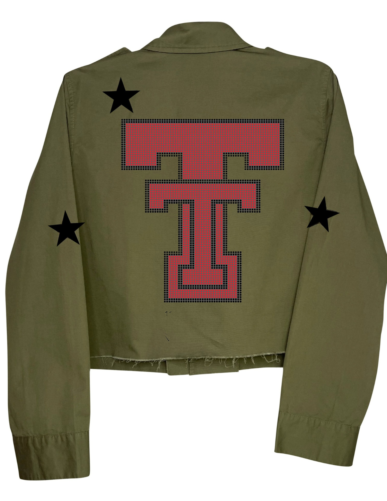 Texas Tech TT Army Green Shacket