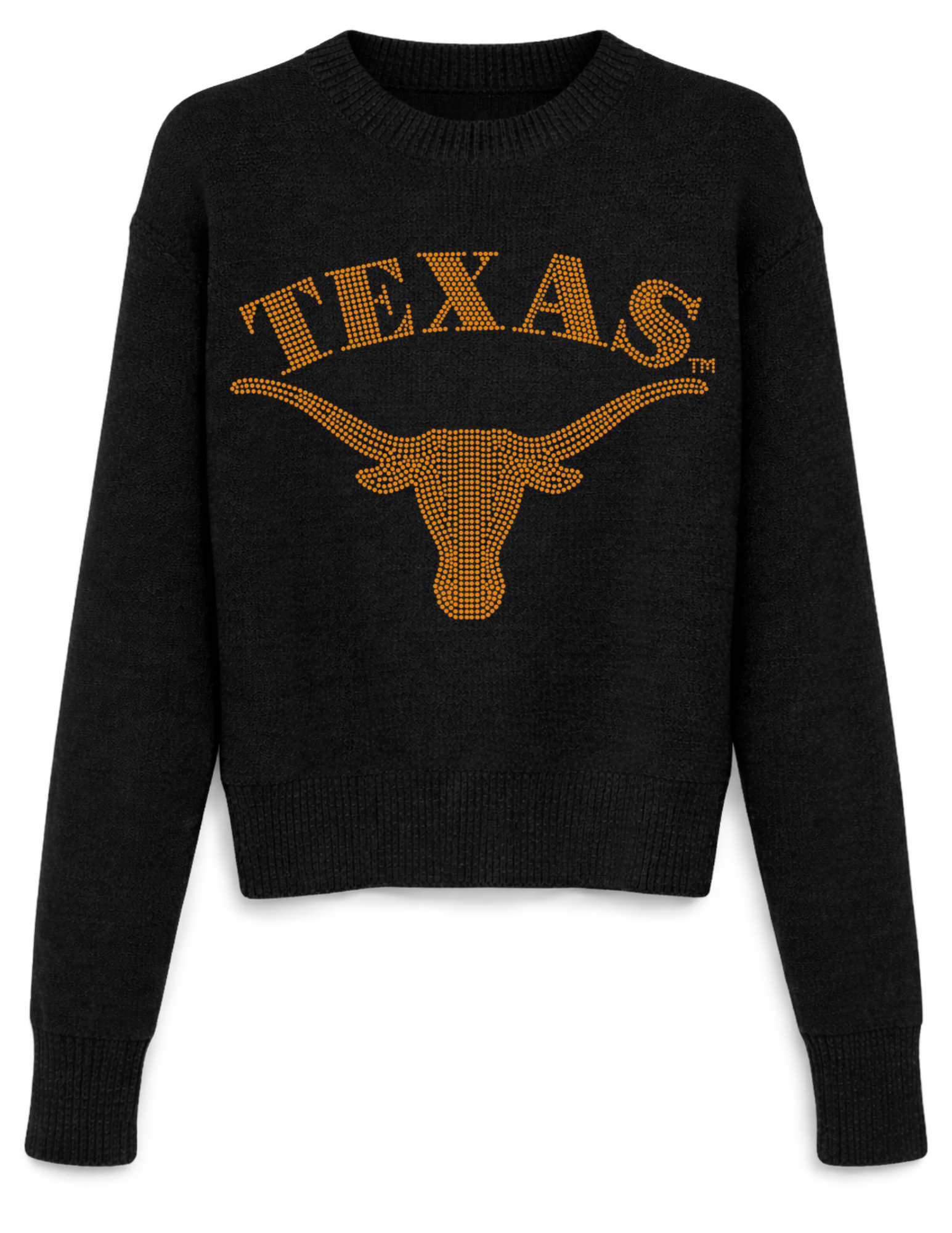 University of Texas-Austin Longhorn Black Crewneck Sweater
